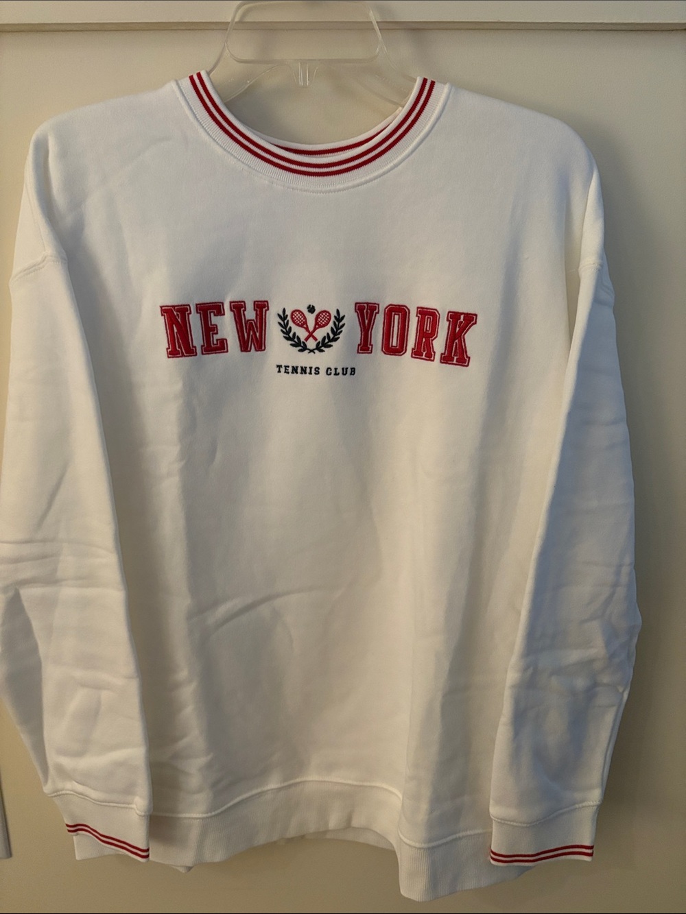 NWT Art Class Kids White New York Tennis Club Graphic Crewneck Sweatshirt White